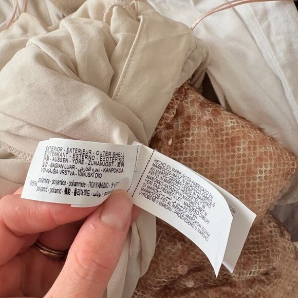 Zara Sequin Halter Maxi Dress NWT Beige Pink Size Medium - Picture 16 of 16